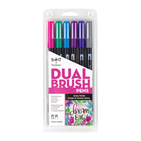 Dual Brush Pen Galaxy Palette 6-Pack