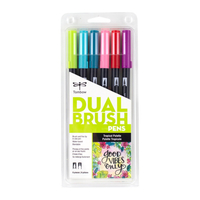 Dual Brush Pen Tropical Palette 6-Pack
